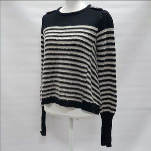 Free People Striped Angora Wool Sweater